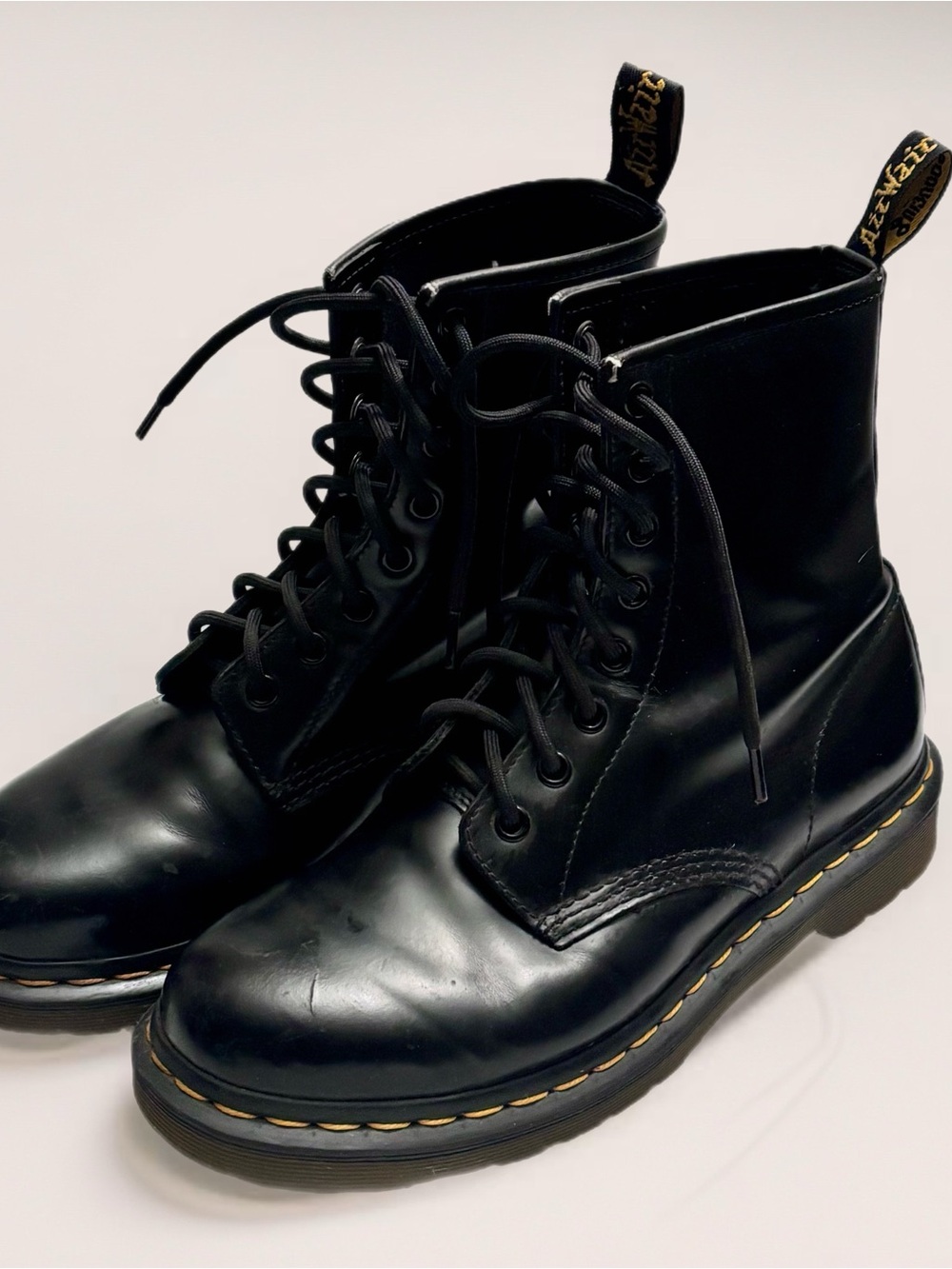 Dr. Martens Classic Black 8-Eye Lace-Up Boots